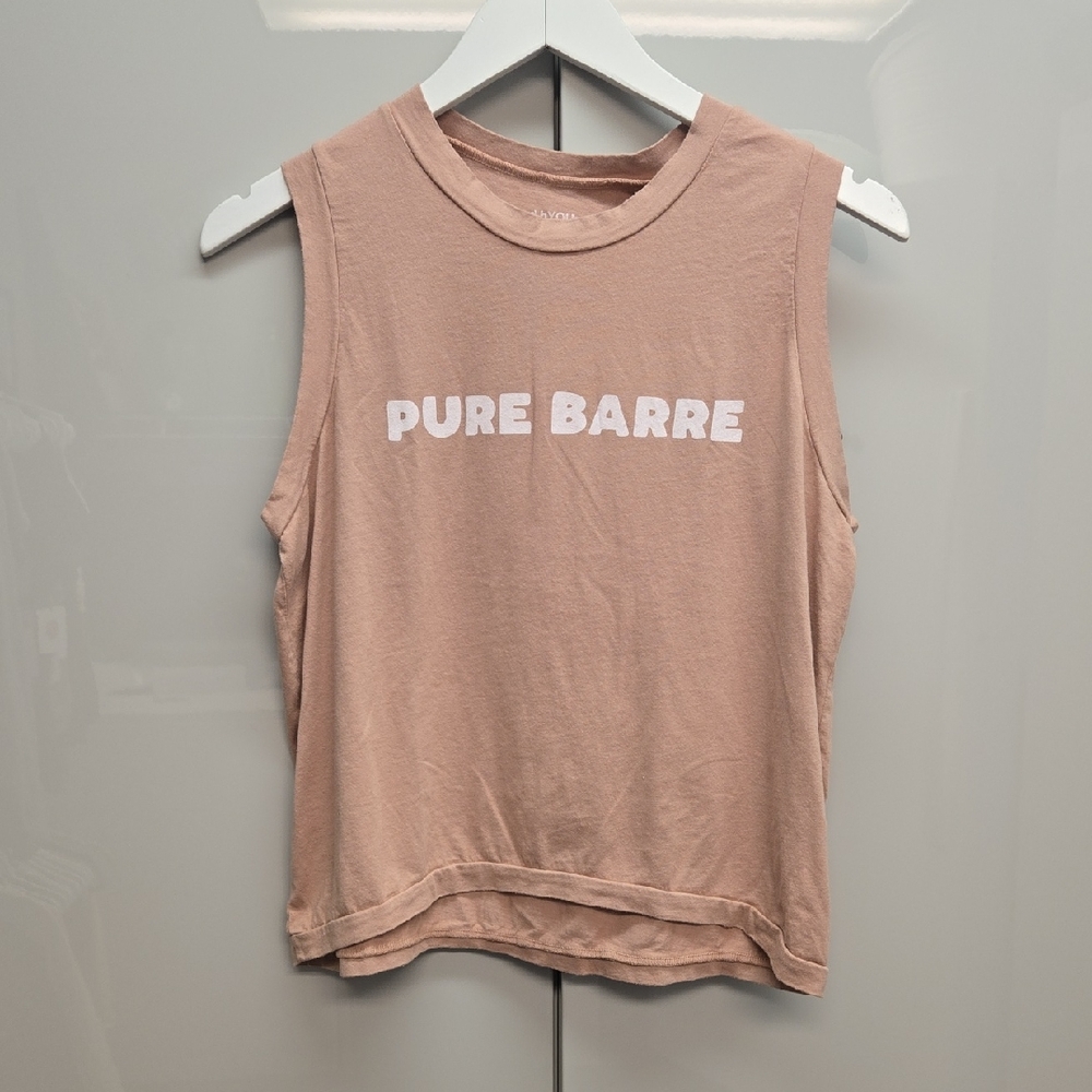 Good HYOUman Pure Barre Women's Pink Muave Muscle Tee